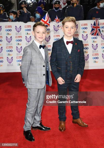 Hughie Higginson and Freddie Xavi attend the Pride Of Britain Awards 2021 at The Grosvenor House Hotel on October 30, 2021 in London, England.