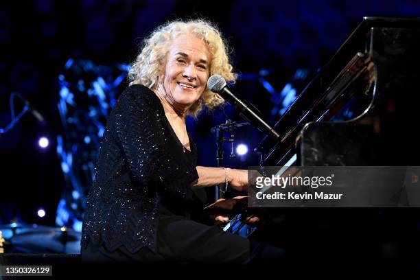 Inductee Carole King performs onstage during the 36th Annual Rock & Roll Hall Of Fame Induction Ceremony at Rocket Mortgage Fieldhouse on October 30,...