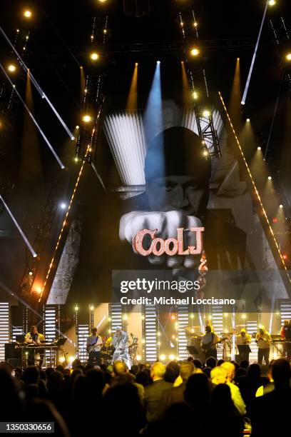 Cool J performs onstage during the 36th Annual Rock & Roll Hall Of Fame Induction Ceremony at Rocket Mortgage Fieldhouse on October 30, 2021 in...