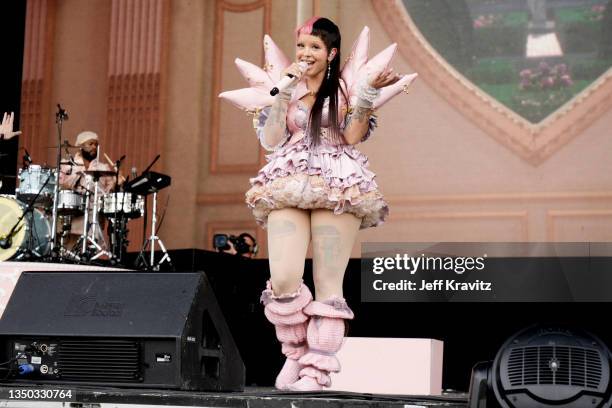 Melanie Martinez performs on Lands End Stage during day 2 of the 2021 Outside Lands Music and Arts Festival at Golden Gate Park on October 30, 2021...