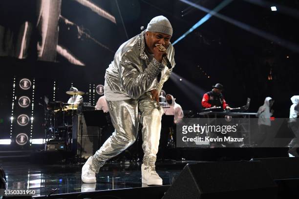 Cool J performs onstage during the 36th Annual Rock & Roll Hall Of Fame Induction Ceremony at Rocket Mortgage Fieldhouse on October 30, 2021 in...
