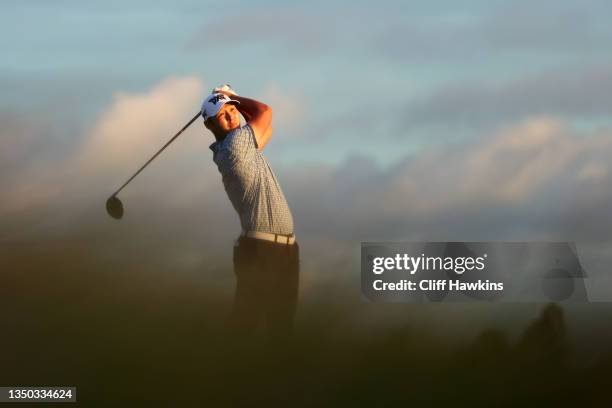 Danny Lee of New Zealand plays his shot from the tenth tee during the second round of the Butterfield Bermuda Championship at Port Royal Golf Course...