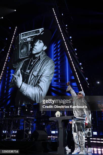 Cool J speaks onstage during the 36th Annual Rock & Roll Hall Of Fame Induction Ceremony at Rocket Mortgage Fieldhouse on October 30, 2021 in...