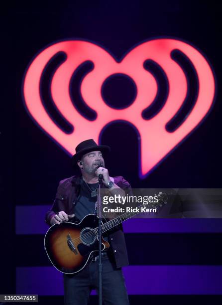 Lee Brice performs onstage during the 2021 iHeartCountry Festival Presented By Capital One at The Frank Erwin Center on October 30, 2021 in Austin,...