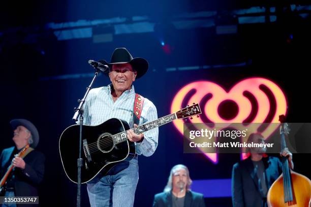 George Strait performs onstage during the 2021 iHeartCountry Festival Presented By Capital One at The Frank Erwin Center on October 30, 2021 in...