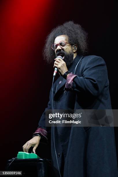 Reggie Watts performs on the Sutro Stage during day 2 of the 2021 Outside Lands Music and Arts Festival at Golden Gate Park on October 30, 2021 in...