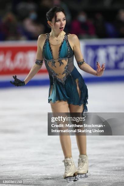 Elizaveta Tuktamysheva of Russia skates in the Women's Free Skate during the ISU Grand Prix of Figure Skating - Skate Canada at Doug Mitchell...