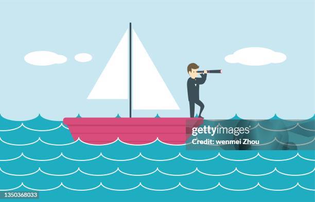 exploration - sailing crew stock illustrations