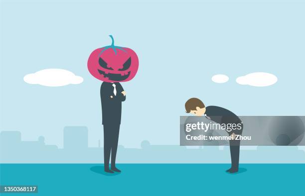 evil - taking a bow stock illustrations