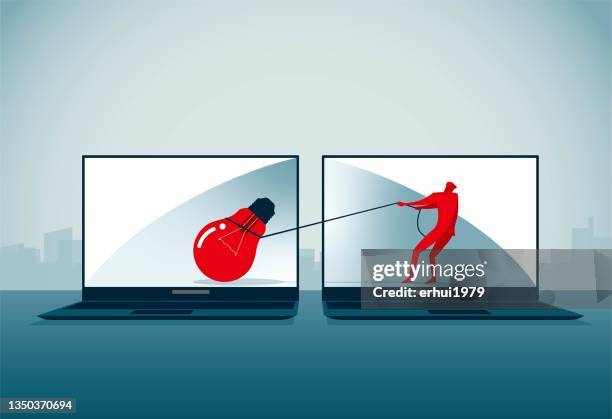 computer hacker - learning computer skills stock illustrations