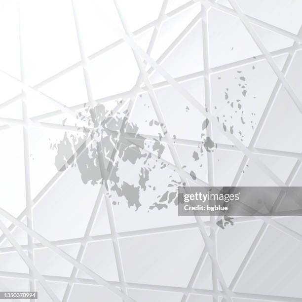 aland map with mesh network on white background - nordic archipelago stock illustrations