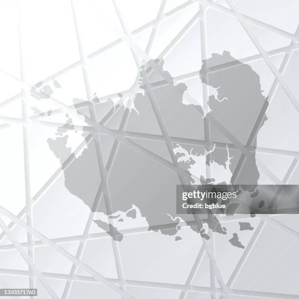 batam map with mesh network on white background - strait lines stock illustrations