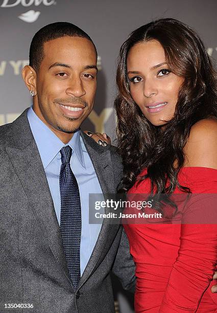 Actor Chris "Ludacris" Bridges and Eudoxie arrive at the premiere of Warner Bros. Pictures' 'New Year's Eve' at Grauman's Chinese Theatre on December...