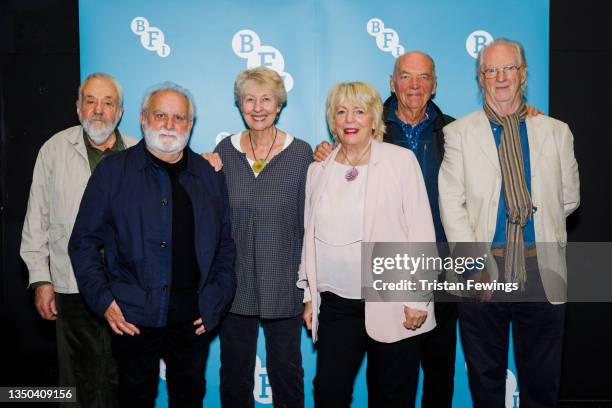 Director Mike Leigh, Anthony O'Donnell, Sheila Kelley, Alison Steadman, Roger Sloman, and Stephen Bill attend the "Nuts In May" BFI Q&A at BFI...