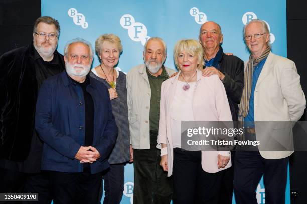 Lead Programmer Justin Johnson, Anthony O'Donnell, Sheila Kelley, director Mike Leigh, Alison Steadman, Roger Sloman, and Stephen Bill attend the...