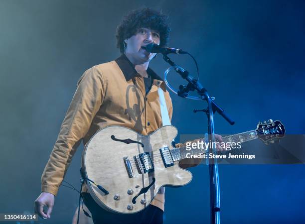 Ezra Koenig of Vampire Weekend performs at the 2021 Outside Lands Music and Arts Festival at Golden Gate Park on October 30, 2021 in San Francisco,...