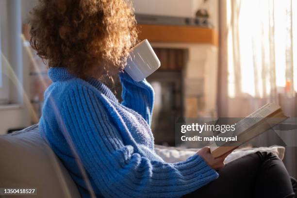 cozy weekend with a book and coffee - lazy sunday stock pictures, royalty-free photos & images