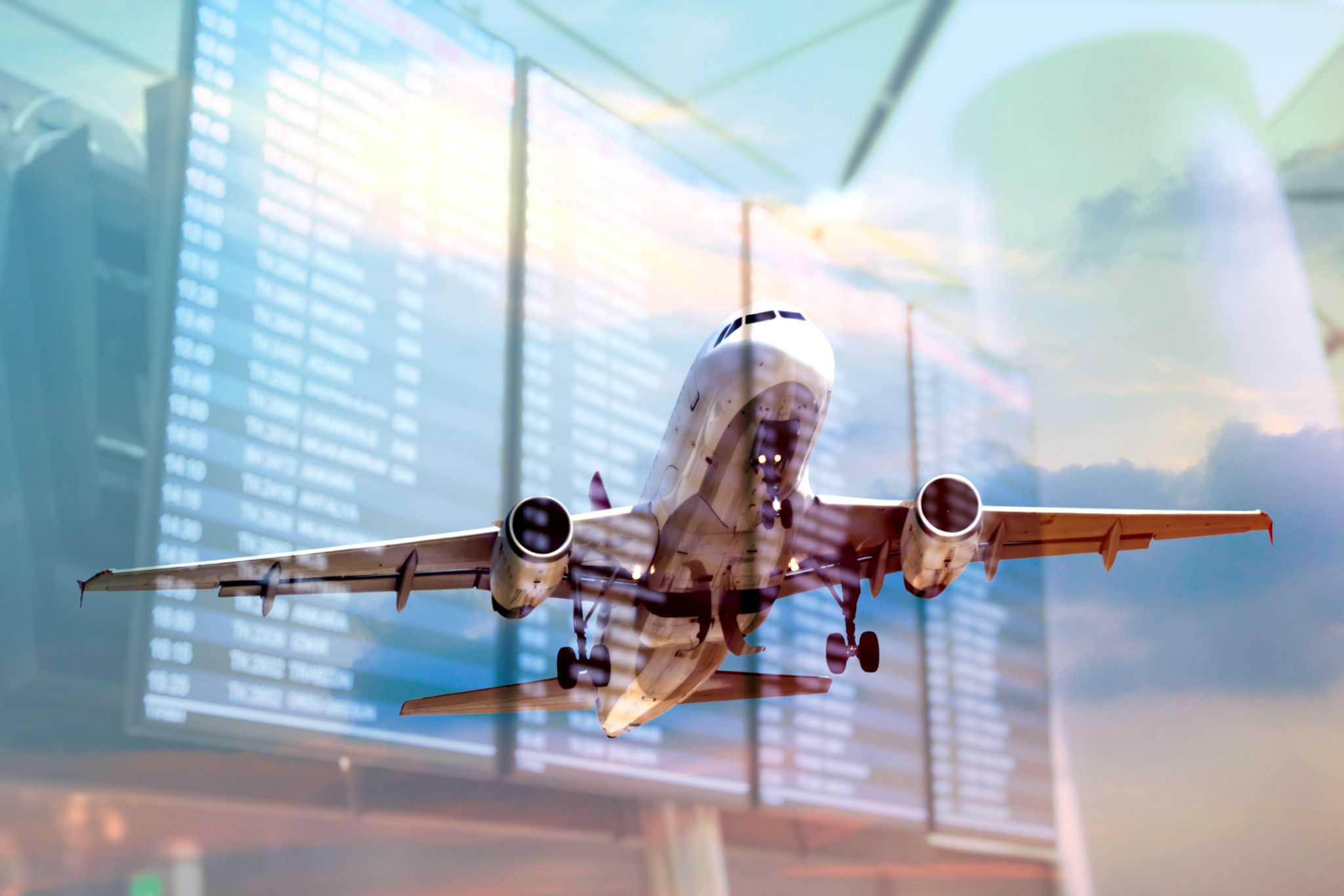 Plane and Flight information screens double Exposure Concepts Plane and Flight information screens double Exposure Concepts