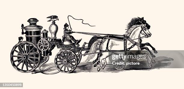 firefighter cart   (xxxl) - helmet cart stock illustrations