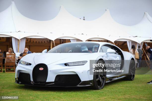 The Bugatti Chiron Super Sport seen at Salon Prive, held at Blenheim Palace. Each year some of the rarest cars are displayed on the lawns of the...