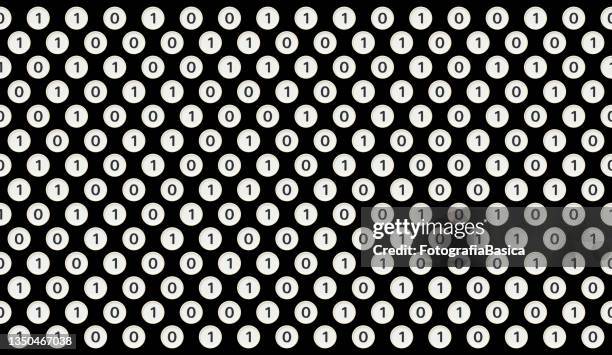 binary number chips - number-one-black-background stock illustrations