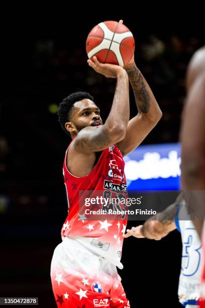 Troy Daniels of AX Armani Exchange Milan in action during the 2021/2022 italian basketball league LBA Lega Basket A Regular Season Round 6 match...