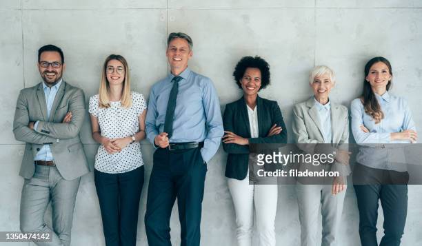 multiethnisches business-team - gruppenbild stock-fotos und bilder
