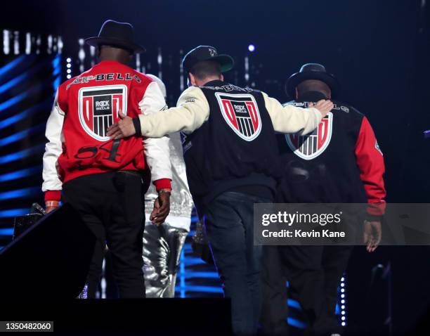 Trip E Love, and Cut Creator onstage during the 36th Annual Rock & Roll Hall Of Fame Induction Ceremony at Rocket Mortgage Fieldhouse on October 30,...