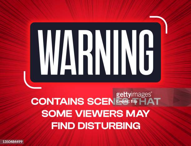 warning disturbing content disclaimer message background - content stock illustrations