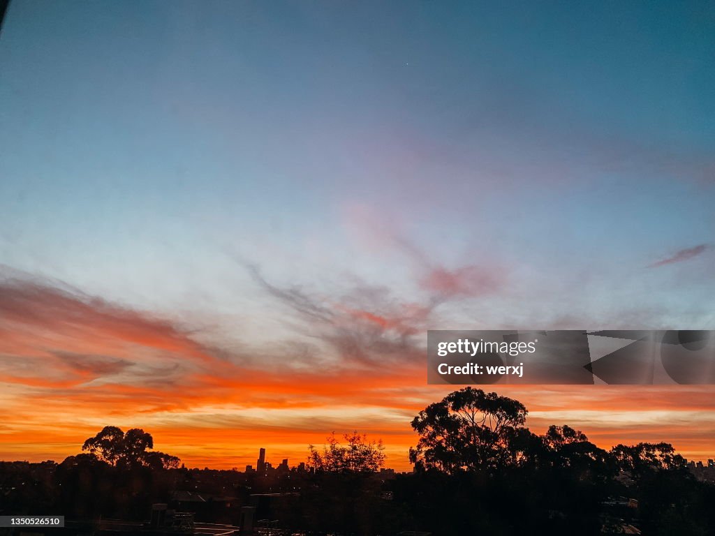 Simple Spring Sunset Spring Orange Sunset High-Res Stock Photo - Getty Images