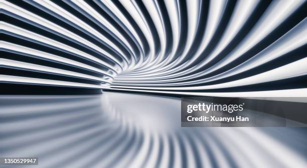 3d rendered futuristic tunnel - automotive background stock-fotos und bilder