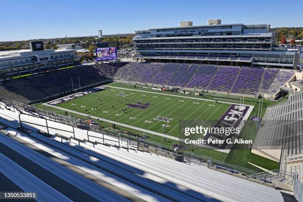 General view of Bill Snyder Family Football Stadium before a game between the Kansas State Wildcats and TCU Horned Frogs on October 30, 2021 in...