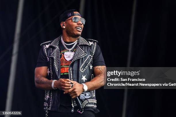 American rapper Nelly, born Cornell Iral Haynes Jr., performs during the final day of Outside Lands on Halloween in San Francisco, Calif. On Sunday,...