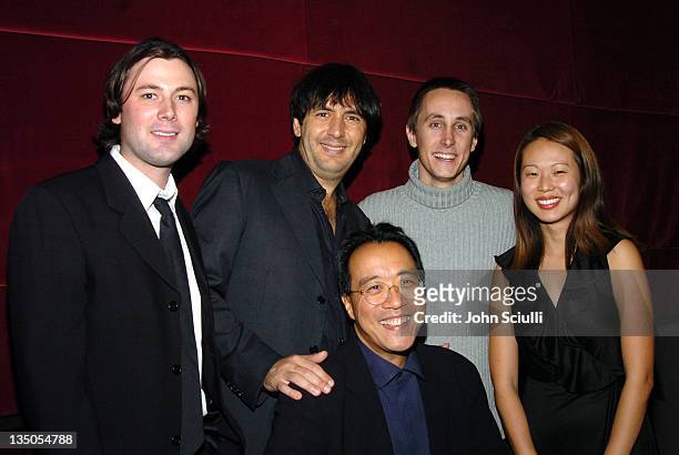 Andrea Morricone and Yo-Yo Ma with Students at USCs School Of Cinema-Television at a reception after a concert with Yo-Yo Ma featuring the film...