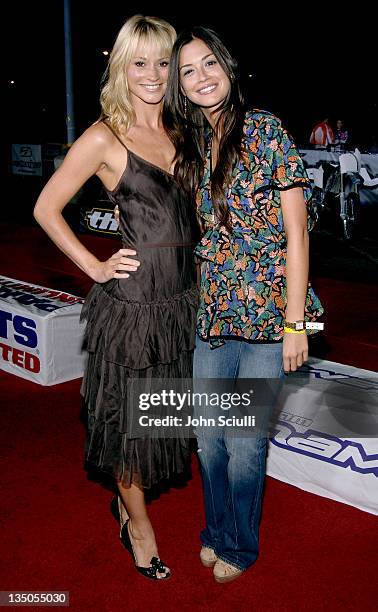Cameron Richardson and Carolina Garcia during "Supercross" Los Angeles Premiere - Red Carpet at Veterans Administration Complex in Westwood,...