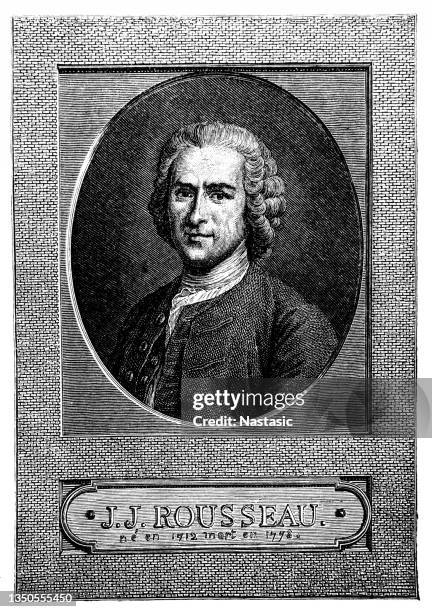jean-jacques rousseau ( 28 june 1712 – 2 july 1778) was a genevan philosopher, writer, and composer of the 18th century, mainly active in france - jean jacques rousseau stock illustrations