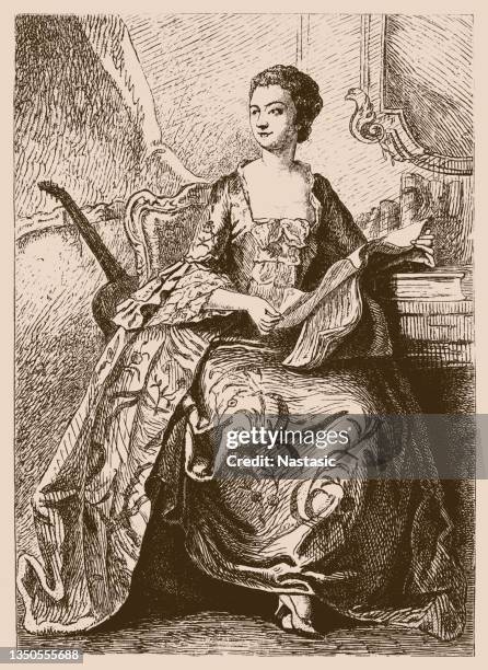 jeanne antoinette poisson, marquise de pompadour (* 29. dezember 1721 in french; † 15. april 1764 1764 liegt 1764 in frankreich). - poisson stock-grafiken, -clipart, -cartoons und -symbole