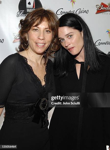 Robin Bronk and Robin Tunney during 2007 World Poker Tour Celebrity Invitational - Red Carpet at Commerce Casino in Commerce, California, United...