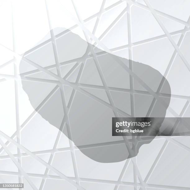 clipperton island map with mesh network on white background - lagoon stock illustrations