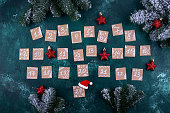 Advent calendar made from craft paper
