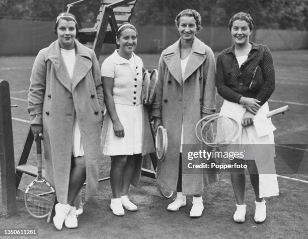 British tennis player Mary Whitmarsh , Chilean tennis player Anita Lizana , British tennis player Mary Hardwick , and British tennis player Margaret...