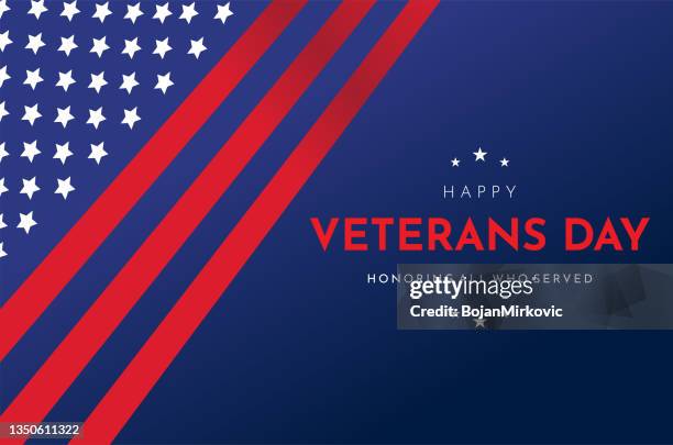 veterans day karte. ehrung aller, die gedient haben. vektor - veterans day stock-grafiken, -clipart, -cartoons und -symbole