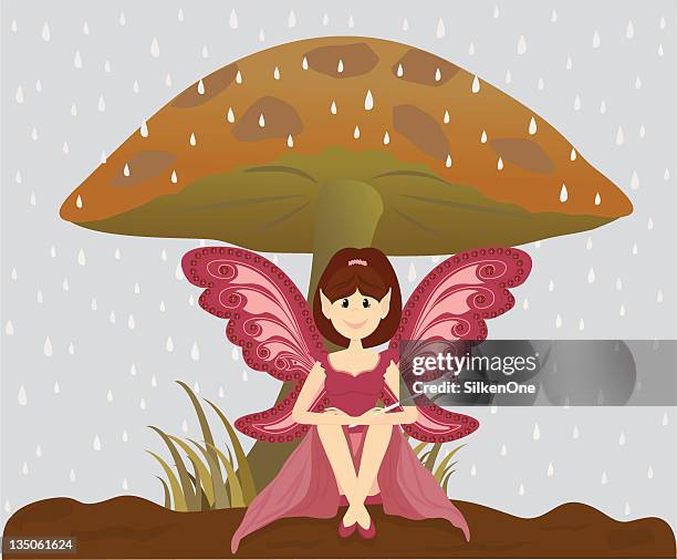 out of the rain - fetal position stock illustrations