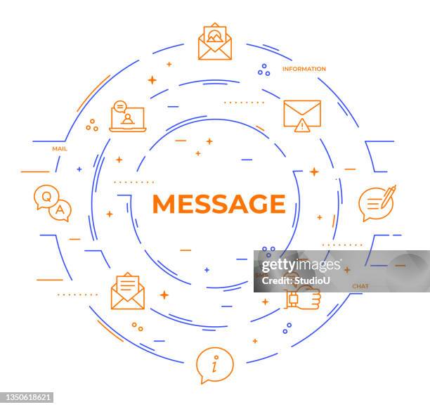 message infographic template - feedback-loop-infographic stock illustrations