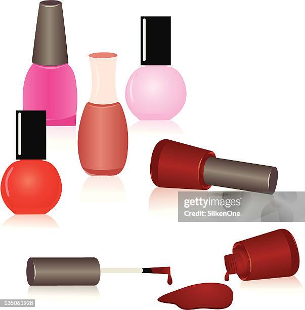 nail nagellack - nagellack stock-grafiken, -clipart, -cartoons und -symbole
