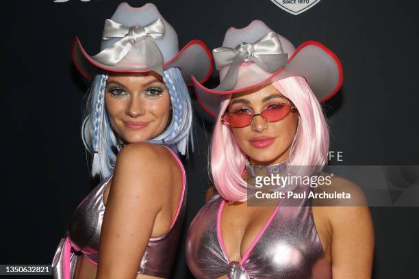 Actress / Model Caitlin O'Connor and Model Kayla Fitz attend the 2021 Maxim Halloween Party produced by MADE Special at Hyde Nightclub on October 31,...