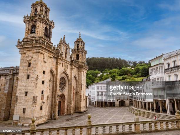 mondoñedo cathedral in lugo, spain - mondonedo stock pictures, royalty-free photos & images