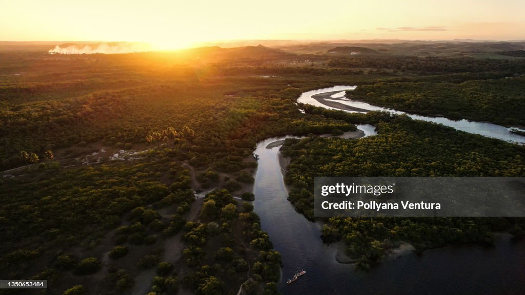 Maracaípe River in Porto de Galinhas, Ipojuca