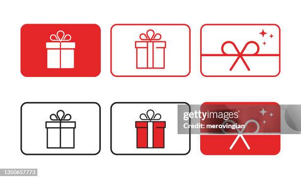 gift cards with gift boxes - gift certificate stock illustrations