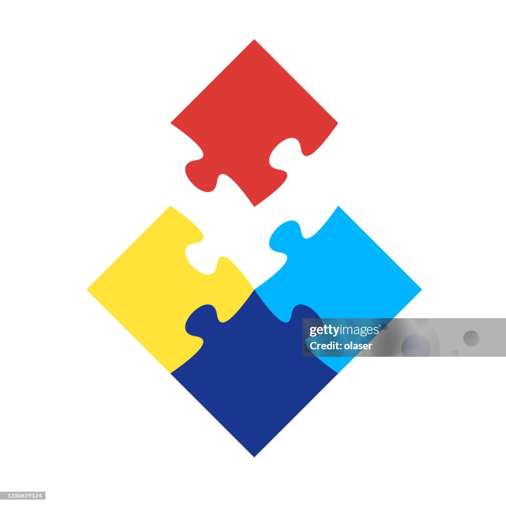 Complement Puzzle Match Adding Last Piece To Complete Jigsaw Puzzle High-Res Vector ...